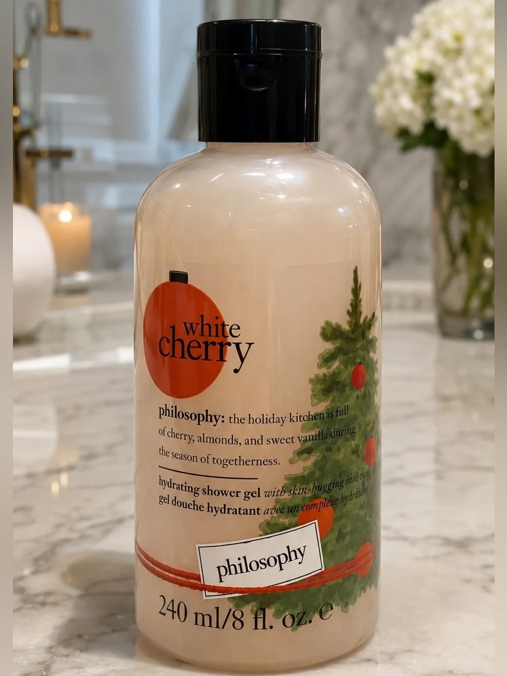 Philosophy White Cherry Hydrating Shower Gel, Bubble Bath & Shampoo – 8 oz – New